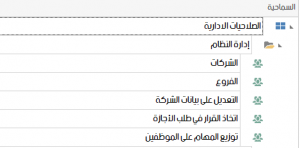 مجموعة الصلاحيات